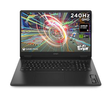 Laptop Gamer HP OMEN 17,3" AMD Ryzen 9 GeForce RTX 8945HS 32GB DDR5 RAM 1T SSD, Preto Sombra