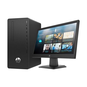 Desktop HP 290 G4 Intel Core i3-101000 4GB Ram 1TB HDD Microtorre PC 10  gera  o, Windows 10 Pro + Monitor HP 19.5"