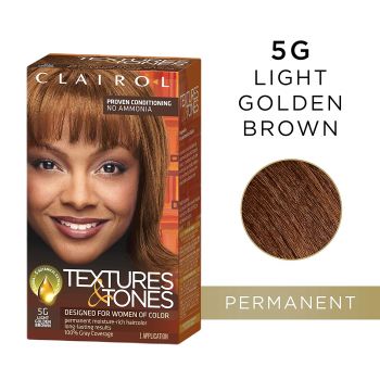 Tintas CLAIROL Sem Amônio para Cabelos com Textura: 5G Castanho Dourado - Light Golden Brown