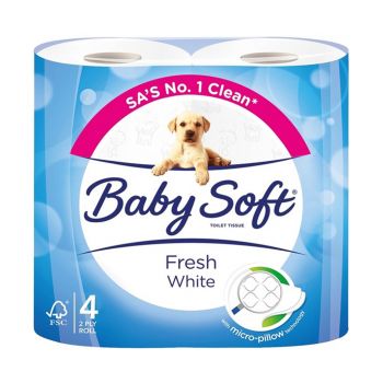 Papel Higiênico Baby Soft Fresh White, 4 un