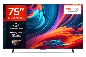Televisor TCL 75" P635 + Soundbar, Preto