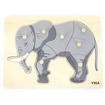 Puzzle Montessori Viga Elefante