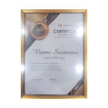 Moldura A4 Quadro Fotografia Certificado