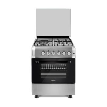 Fogão SMART 60*60 3 Bocas Gás + 1 Boca Eléctrico Forno Eléctrico, Inox Premium