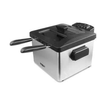 Fritadeira Eléctrica Dupla SMART 4.5L Com Temporizador 2180W, Inox