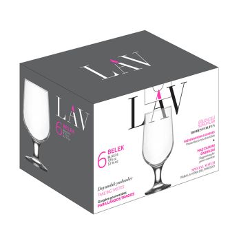 Jogo 6 Taças Cerveja Belek LAV, 380 ml