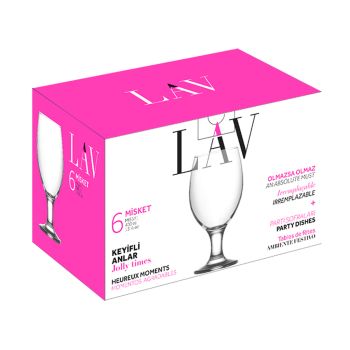 Jogo 6 Taças Cerveja Misket LAV, 400 ml