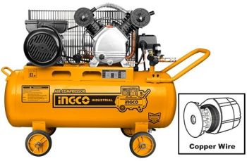 Compressor de Ar INGCO 50L AC1200508 2 X 1200W, 1.5 W 