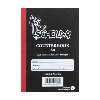 Caderno Pautado A4 Scholar Capa Dura, 192 Páginas