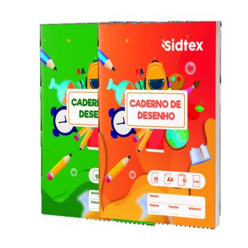 Caderno Agrafado Capa Leve Sidtex, Cores Sortidas