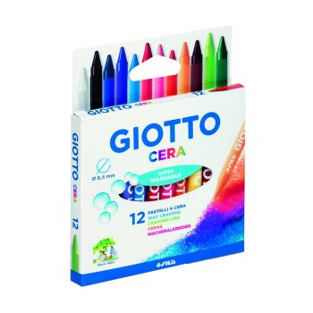 Lápis de Cera Giotto Finos 8.5 mm, 12 Cores