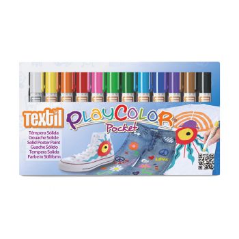 Marcadores Textil Instant para Tecido, 12 Cores