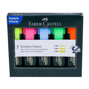 Sublinhadores Faber Castell, 5 un