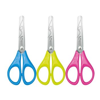 Tesoura Maped Essentials Ponta-Redonda, Cores Variadas