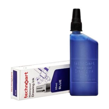 Tinta Azul para Canetas Estilográficas Technoart, 25 ml