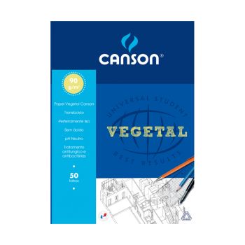 Bloco de Papel Vegetal Canson 90g, Tamanhos Variados