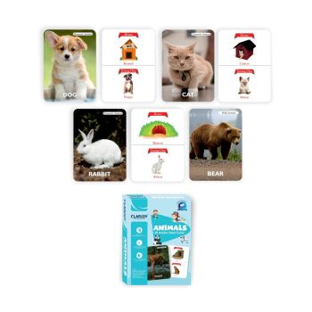 Cartões Educativos de Animais Doms Clapjoy