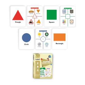Cartões Educativos de Números Cores e Formas Doms Clapjoy