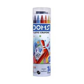 Crayon Plástico DOMS Tin Pack, 14 Cores