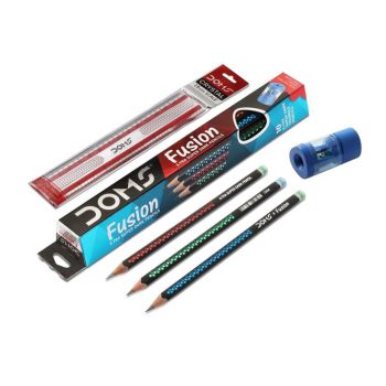 Lápis HB2 DOMS Fusion X-TRA Super Escuro, 12 un