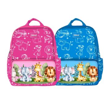 Mochila Escolar Infantil Doms Jungle, Cores Variadas