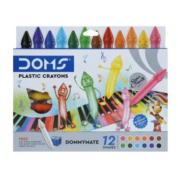 Crayon Plástico DOMMY Mate DOMS, 12 Cores