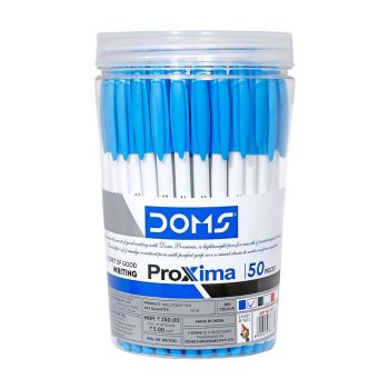 Canetas Esferográficas DOMS Proxima Fine Tip 50 un, Cores Variadas