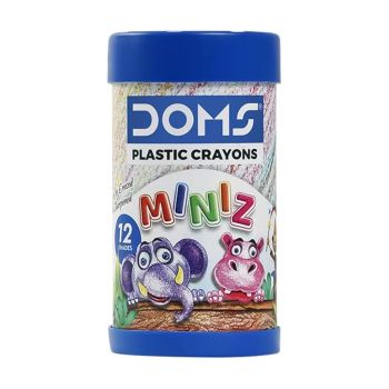 Crayon Plástico Miniz DOMS, 12 Cores