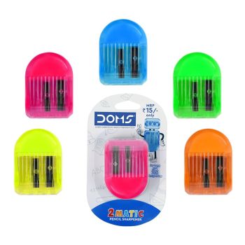 Afiador DOMS 2Matic Blister Pack, Cores Sortidas