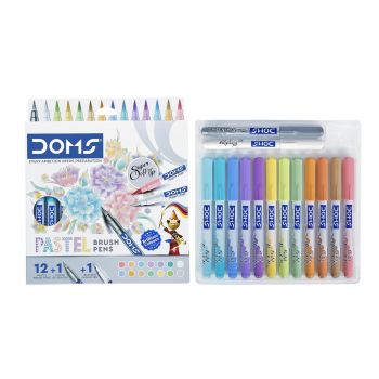 Canetas Brush Pastel DOMS Display Box, 12 Cores