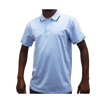 Camiseta com Gola AIIZ, Baby Blue