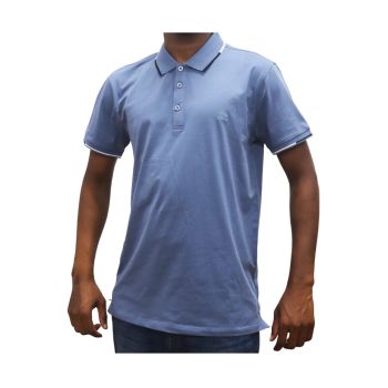 Camiseta com Gola AIIZ, Azul