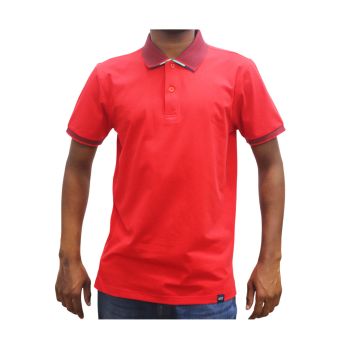Camiseta com Gola AIIZ, Vermelho