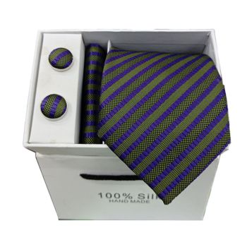 Gravata Listrada, Amarelo/Azul