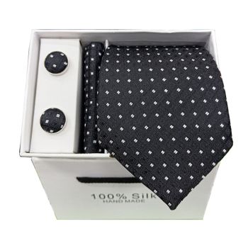 Gravata Xadrez Quadr cula, Preto/Branco