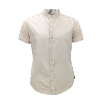 Camisa de Mangas Curtas AIIZ Linho, Creme