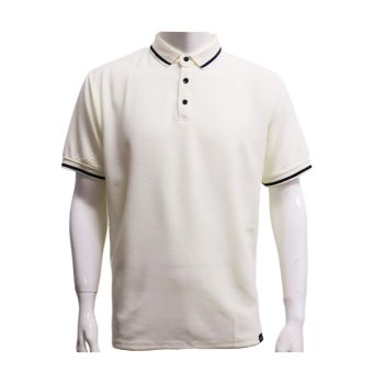 Camiseta AIIZ com Gola, Champanhe