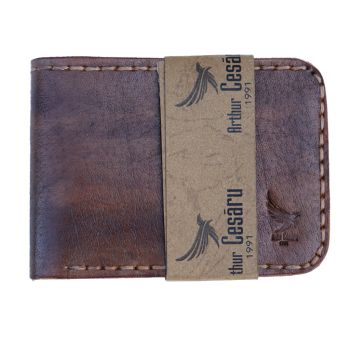 Porta Cartões Masculino Arthur Cesáru, Castanho