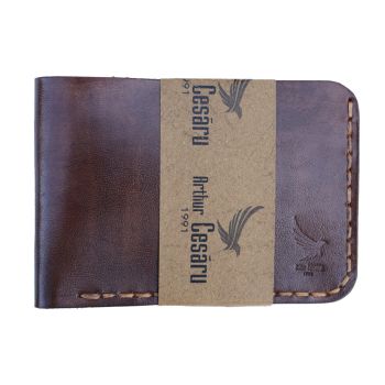 Porta Cartões Masculino Arthur Cesáru, Castanho
