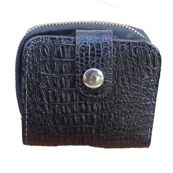 Carteira Feminina de Couro Arthur Cesáru, Preto