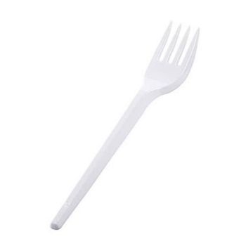 Garfos Plásticos Descartáveis Brancos, 250 Un