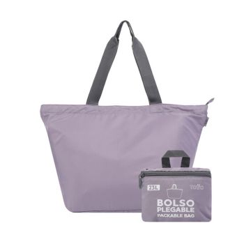 Bolsa Compras Totto Dobrável Ramel, Roxo