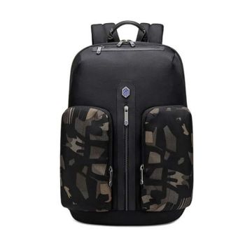 Mochila Costas Arctic Hunter B00408 15.6'' Impermeavel Couro Microfibra, Preto