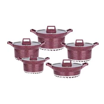 Jogo de Panelas em Granito Unique Regina, 10 Peças