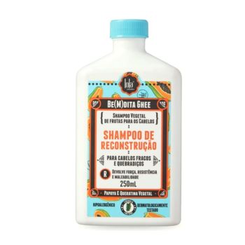 Shampoo Reconstrução Lola Cosmetics Be(m)Dita Ghee Queratina Vegetal, 250 ml