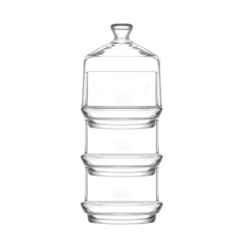 Bomboneira 3 Andares Vidro Berry LAV, 700 ml