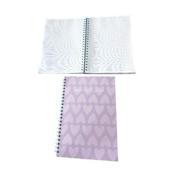 Caderno Infantil Have The Best Day, Coracões Lilas