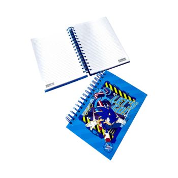 Caderno Led Infantil Sonic the Hedgehog, Azul