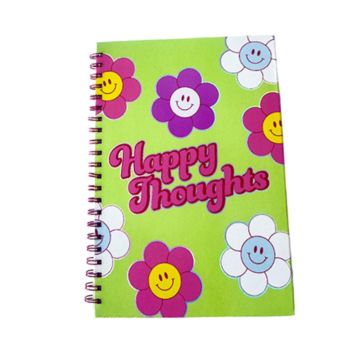 Caderno Infantil Happy Thoughts, Florido Verde