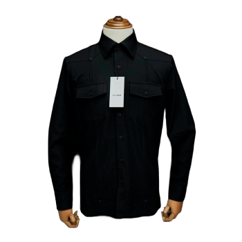 Camisa Clássica da Eluno, Preto